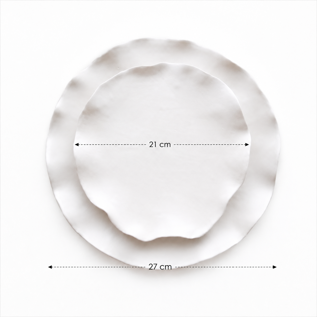 Ruffles - Handcrafted Ceramic Plates Set of 2