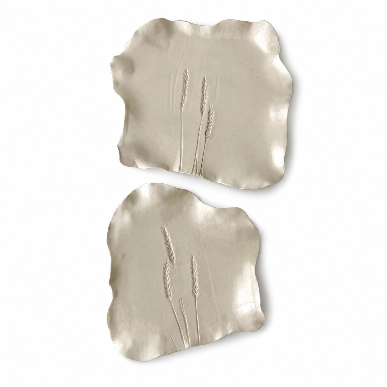 Wheat Ceramic Plate Set - Set of 2
