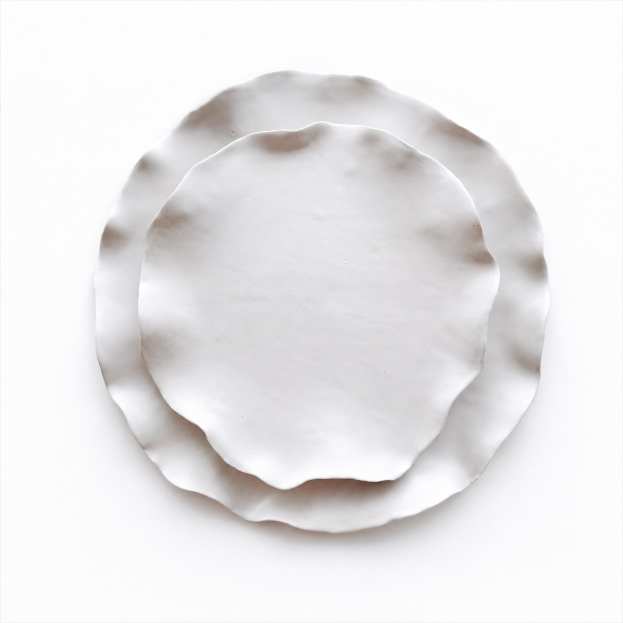 Ruffles - Handcrafted Ceramic Plates Set of 2