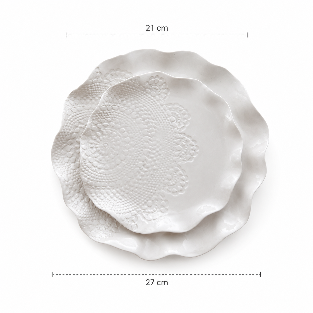 Dantel - Handcrafted Ceramic Plates Set of 2