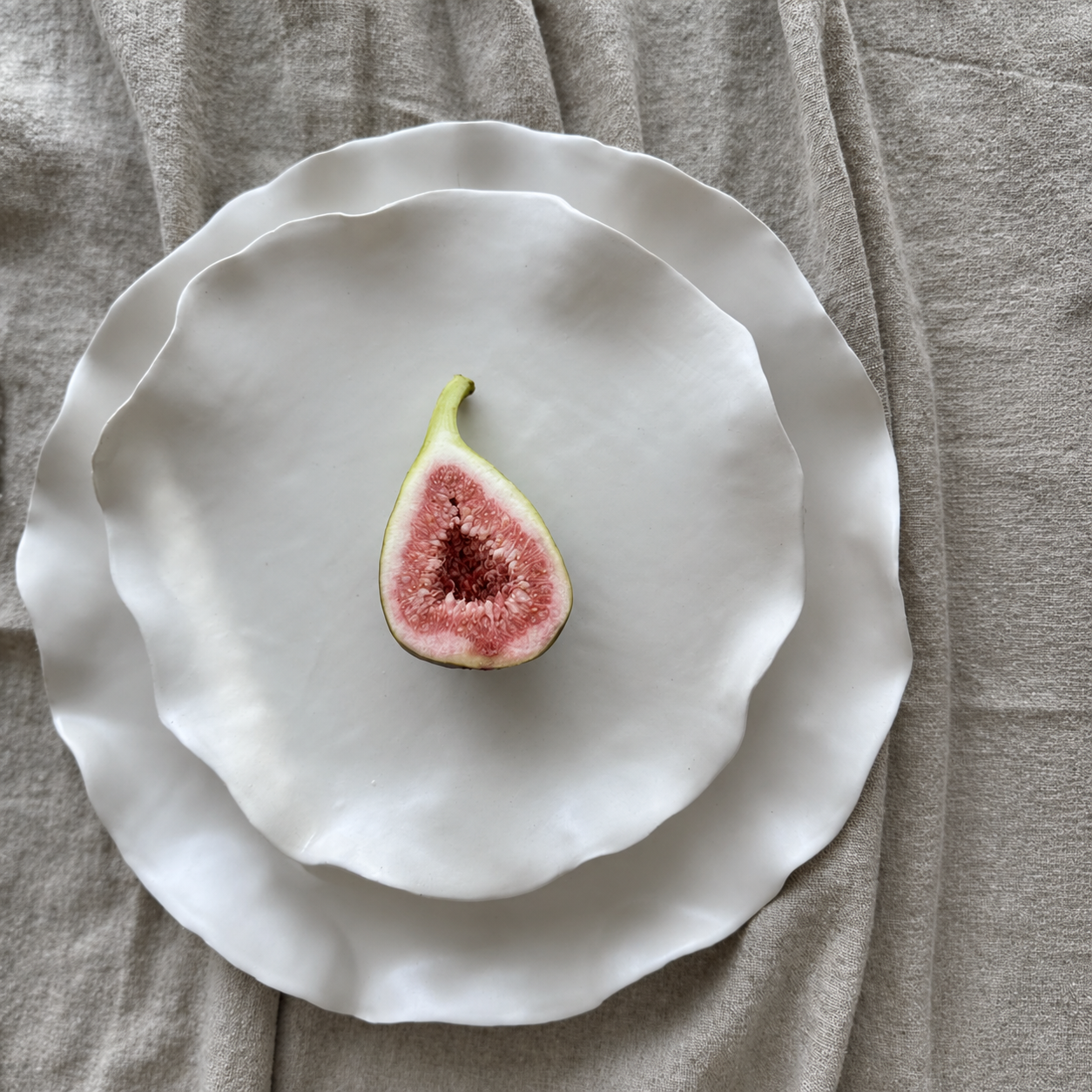 Ruffles - Handcrafted Ceramic Plates Set of 2