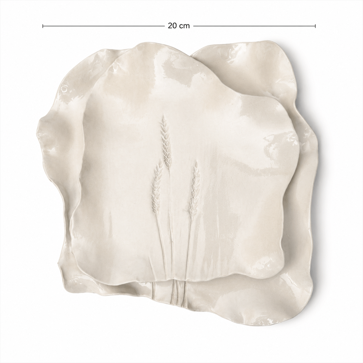 Wheat Ceramic Plate Set - Set of 2