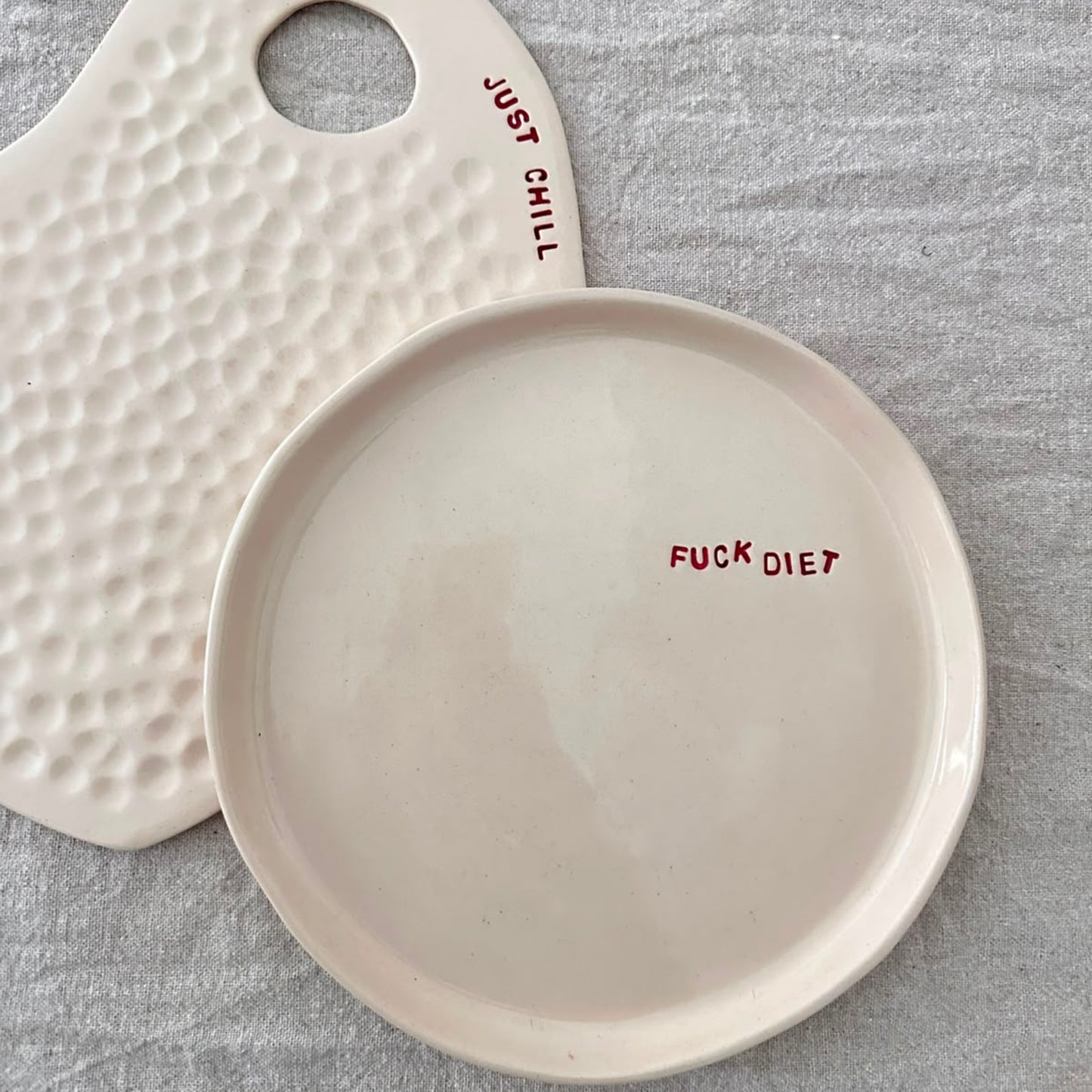 F Plate - Handcrafted Ceramic Plate